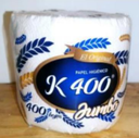 Papel Higiénico Individual - K400 Jumbo c/400 hojas dobles