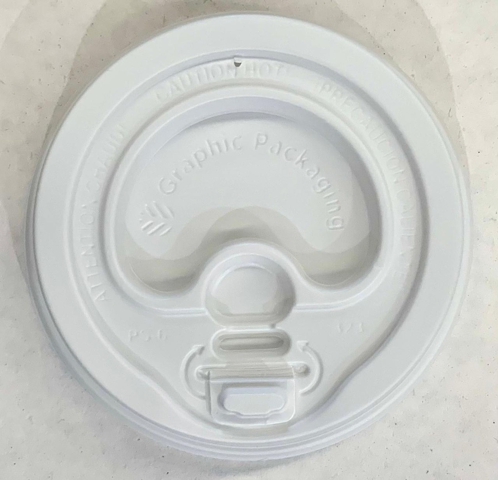 Tapa Blanca IP Lock-Backp para Vaso Carton de 12 y 16oz c/100