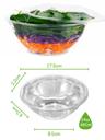 Ensaladera Transparente 24oz con Tapa MCC pte c/50 Juegos