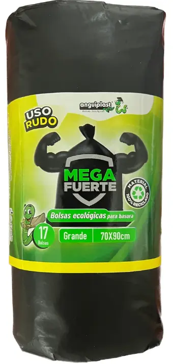 Bolsa Plástica Negra en Rollo "Anguiplast" para Basura 70x90 c/17