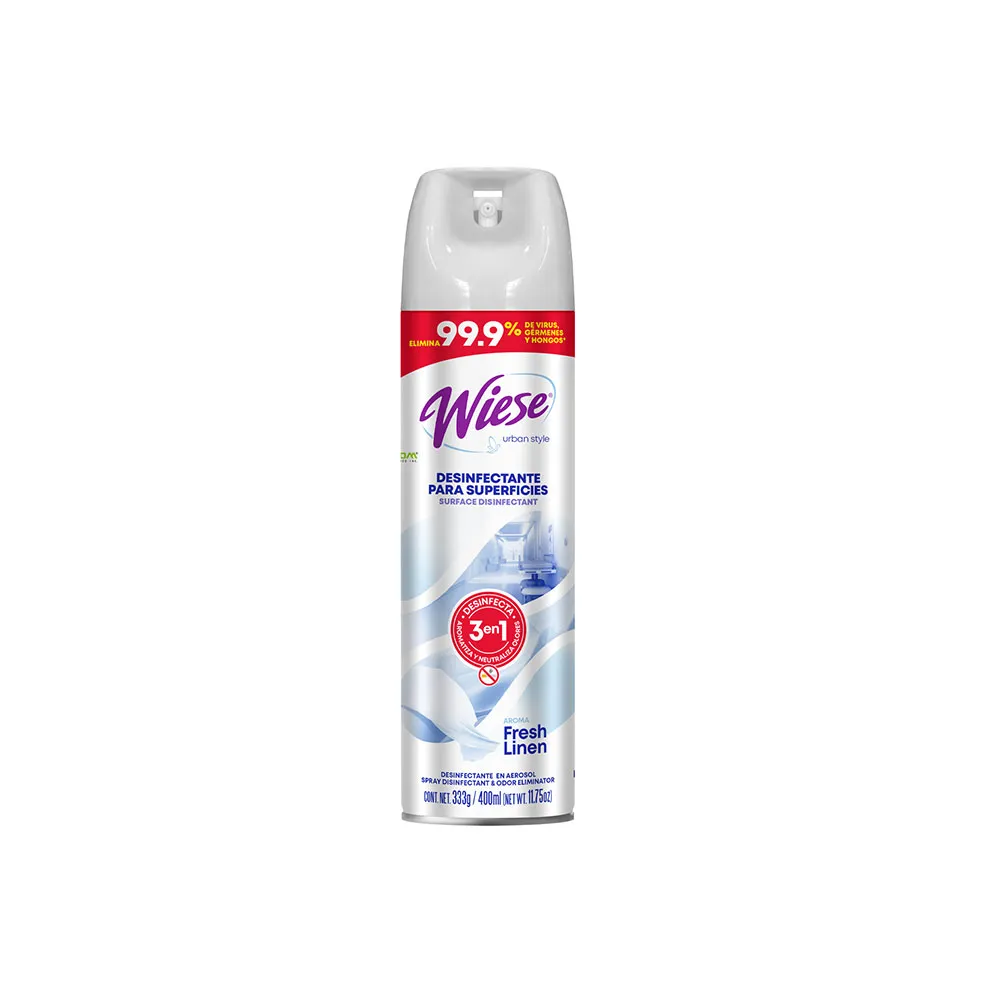 Desinfectante y Aromatizante en Aerosol Fresh Linen Wiese 400ml.