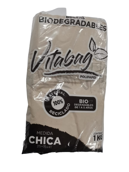 Bolsa Camiseta Biodegradable Color Kraft Chica #1 "1kg." c/150 piezas
