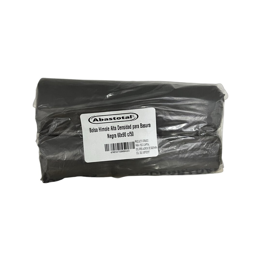 Bolsa Himole Alta Densidad para Basura Negra 60x90 c/50