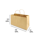 Bolsa Kraft Boutique Mediana con Asa c/12