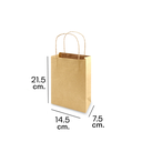 Bolsa Kraft Chica con Asa c/12