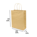 Bolsa Kraft Grande con Asa c/12