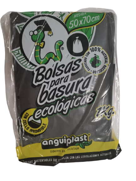 Bolsa Plástica Negra "Anguiplast" para Basura 50x70 "1kg."