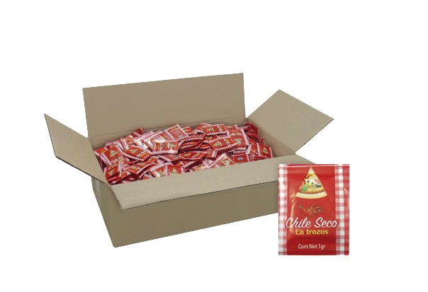 Chile Seco Quebrado en Sobres c/1000 de 1gr