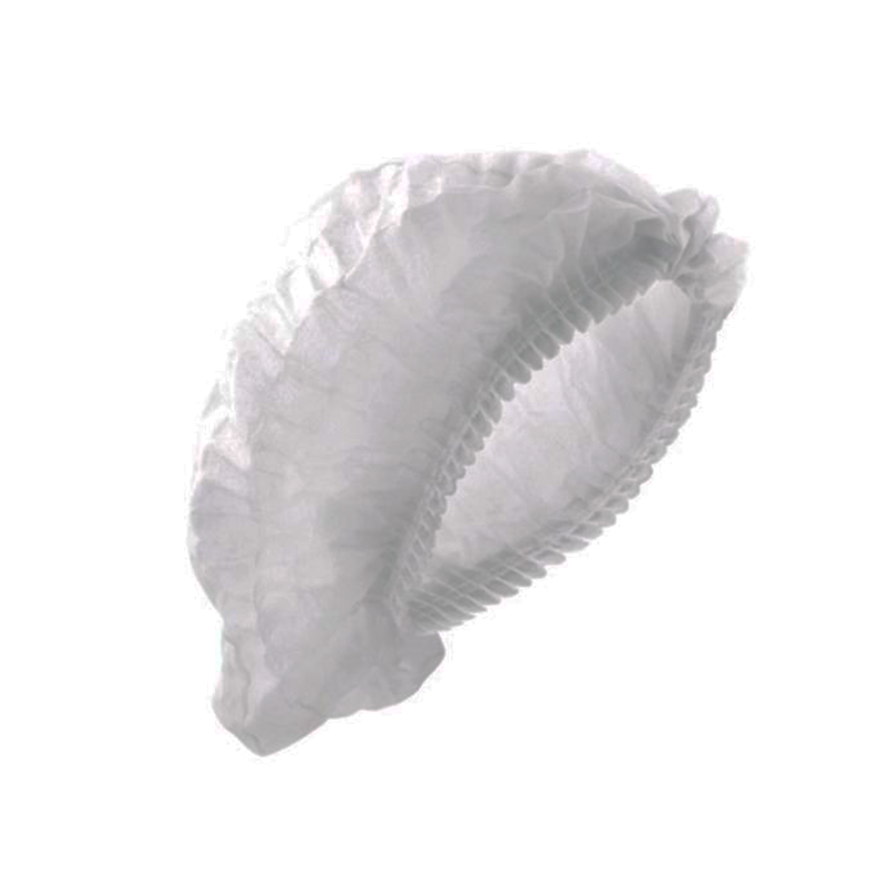 Cofia - Gorro Plisado Blanca de 18" c/100