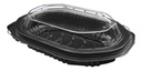 Contenedor Base Negra y Domo Trasparente 16x12x5 c/5