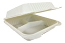 Contenedor Biodegradable 8x8 c/División de Fécula de Maíz c/25