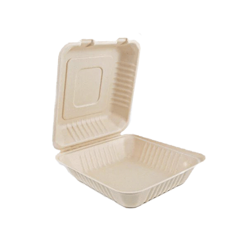 [BIO-88] Contenedor Biodegradable 8x8 Liso (de bagazo) c/50