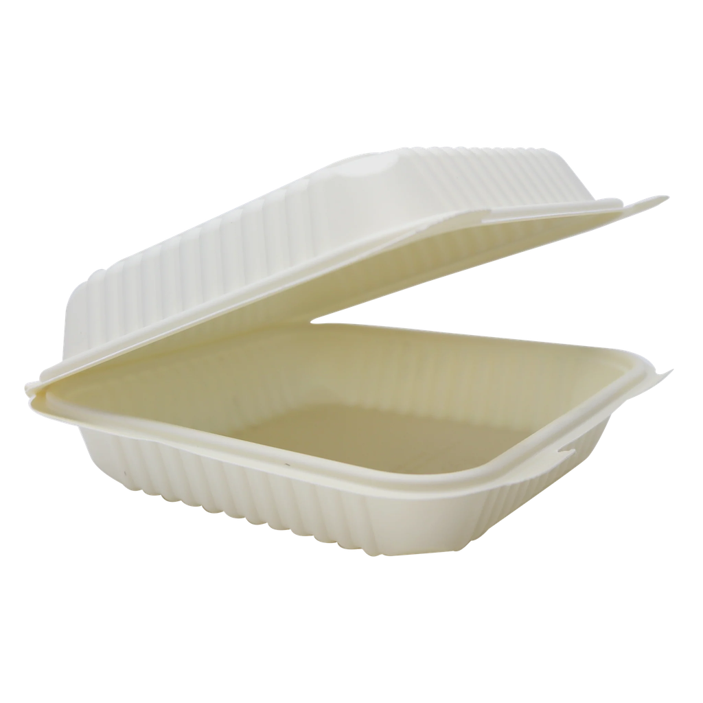 Contenedor Biodegradable 8x8 Liso de Fécula de Maíz c/25