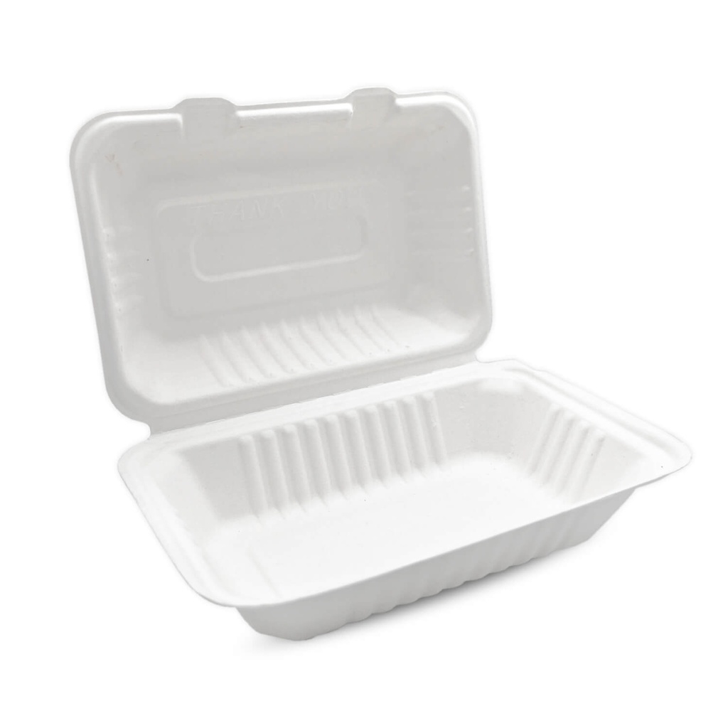 [CNT-96] Contenedor Biodegradable 9x6 Liso (de bagazo) c/50