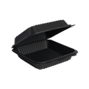 Contenedor Biodegradable Negro 8x8 Liso de Fécula de Maíz c/25                                           