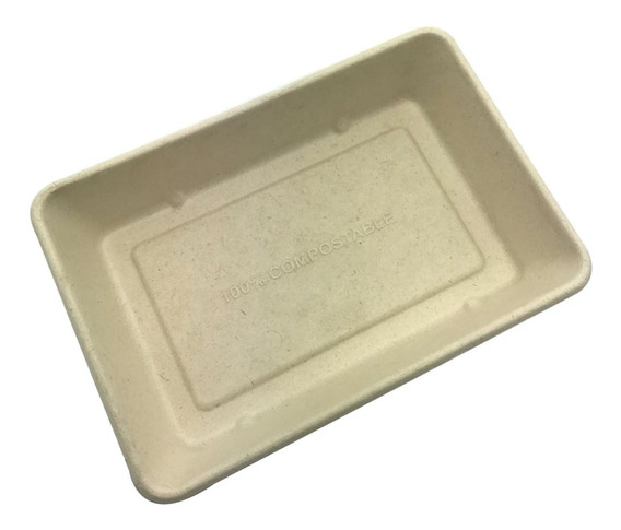 Contenedor Biodegradable Rectangular de Bagazo 28oz Pte c/25