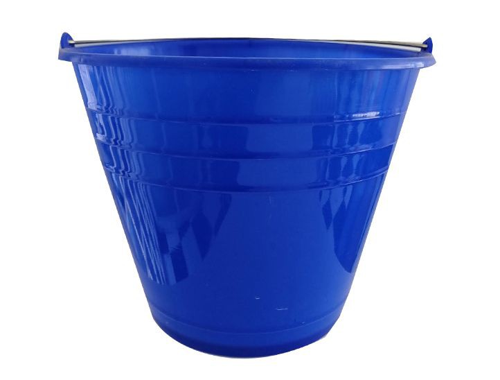 Cubeta de Plástico Gruesa Azul, 14 lts.