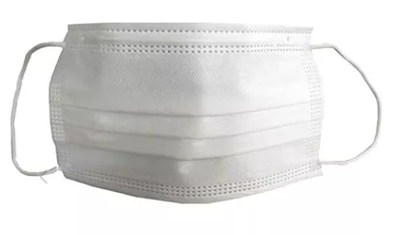 Cubre Bocas Blanco Triple Capa Plisado con Ajuste Nasal Grado Médico c/50