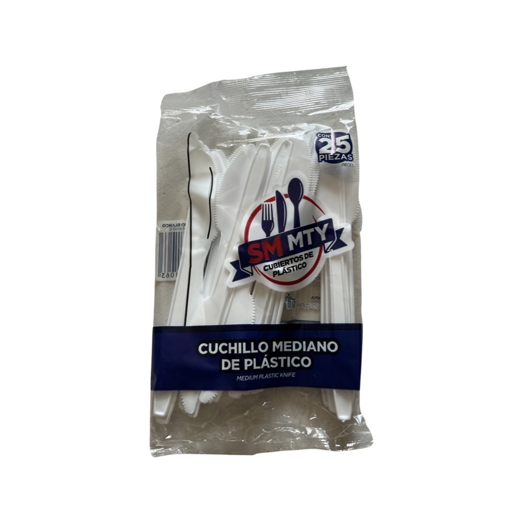 Cuchillo Mediano Blanco c/25