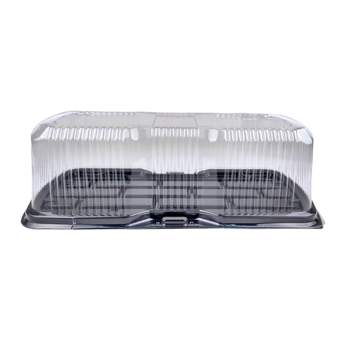 [P-3011N] Domo para Pastel Barra Moka con Base Negra 30x11x10.5cm c/2