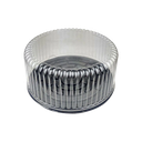 Domo para Pastel Redondo 11 "Diametro 28cm y Altura 12.5cm" con Base Negra c/2