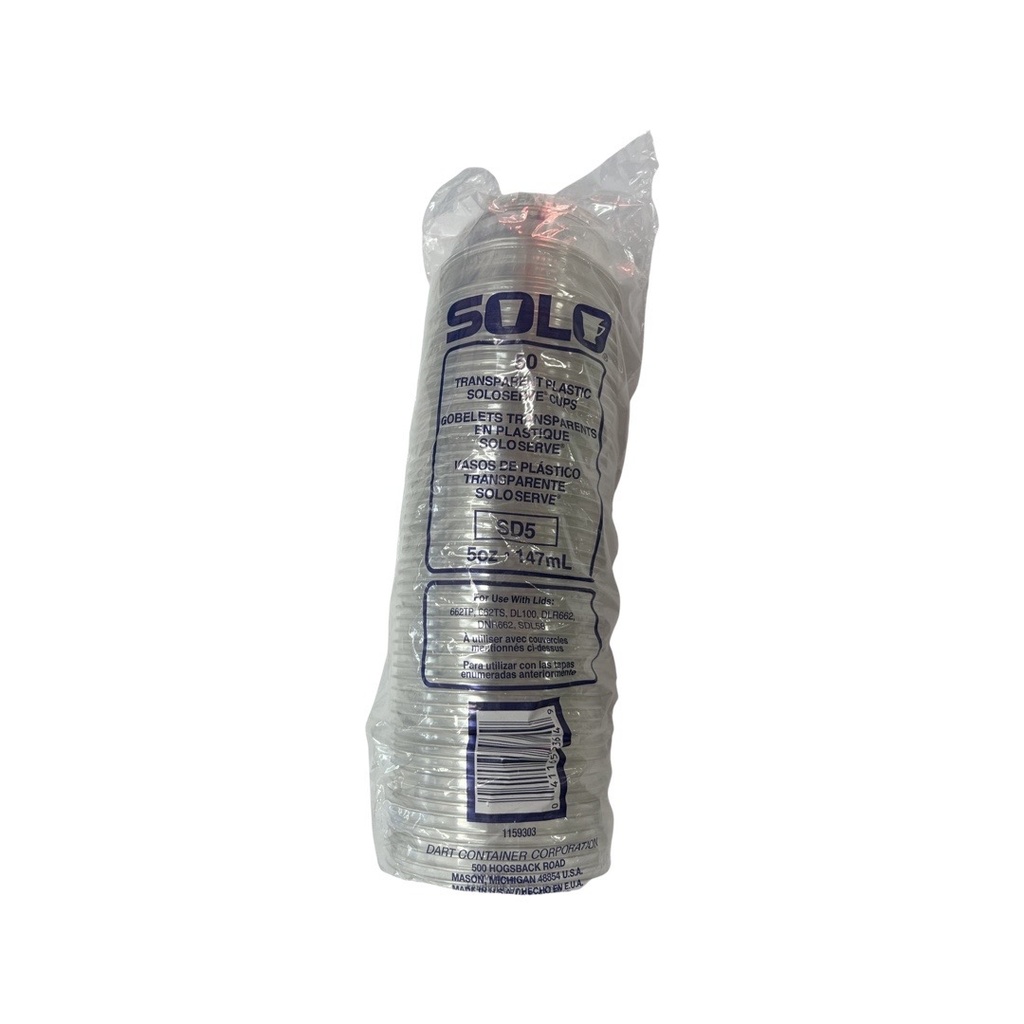 Envase Solo Transparente 5oz c/50