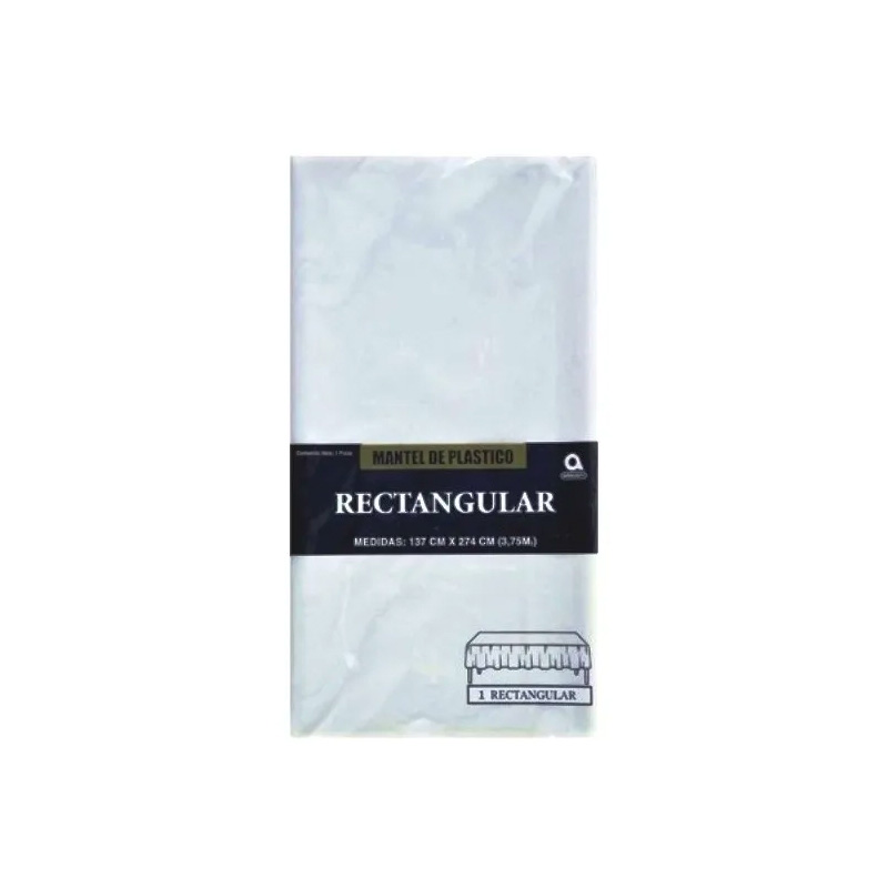 Mantel Rectangular Blanco - Amscan