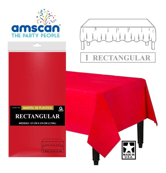 Mantel Rectangular Rojo - Amscan
