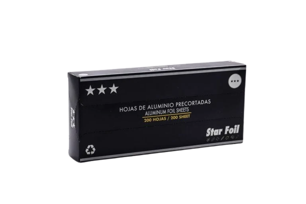 Papel Aluminio Star Foil Hojas Pre-cortadas 12" c/200hojas