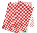 Papel Antigrasa Cuadriculado Rojo 30x30 - c/250