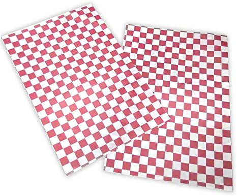 Papel Antigrasa Cuadriculado Rojo 30x40 - c/250