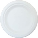Plato Biodegradable Redondo 10" Liso (de fibra de papel) c/50