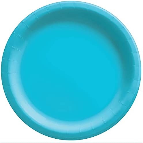 Plato Plástico Azul Caribe #7 c/20 - Amscan