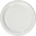 Plato Plástico Blanco #7 c/20 - Amscan