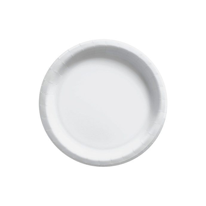 Plato Plástico Blanco #9 c/20pz - Amscan