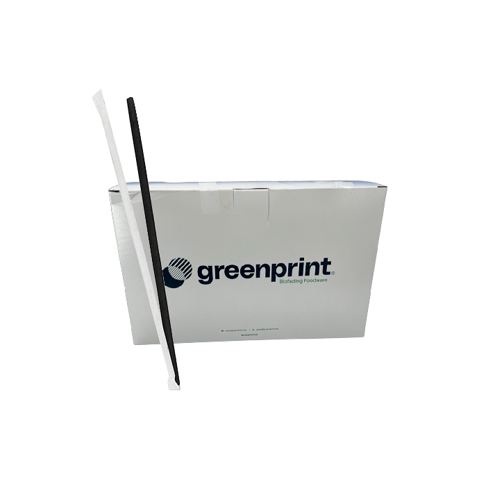 Popote Biodegradable Negro Estuchado de Agave 26cm c/2,000