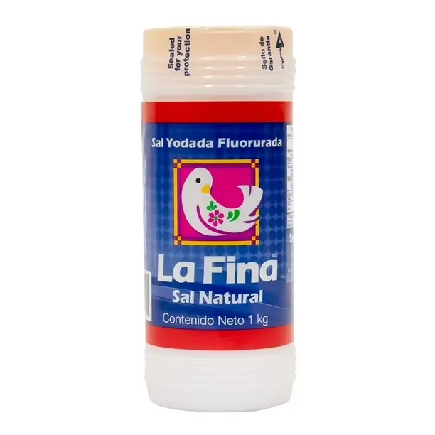 Sal de Mesa La Fina Natural en Bote 1Kg.