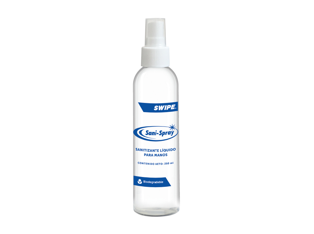 Sanitizante Líquido Anti-Bacterial Sani-Spray Swipe con Dosificador 250ml.