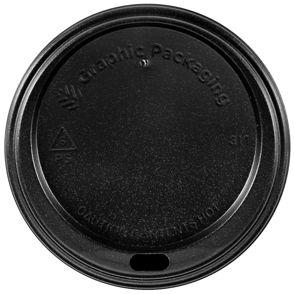 Tapa Negra IP para vaso 8oz c/100