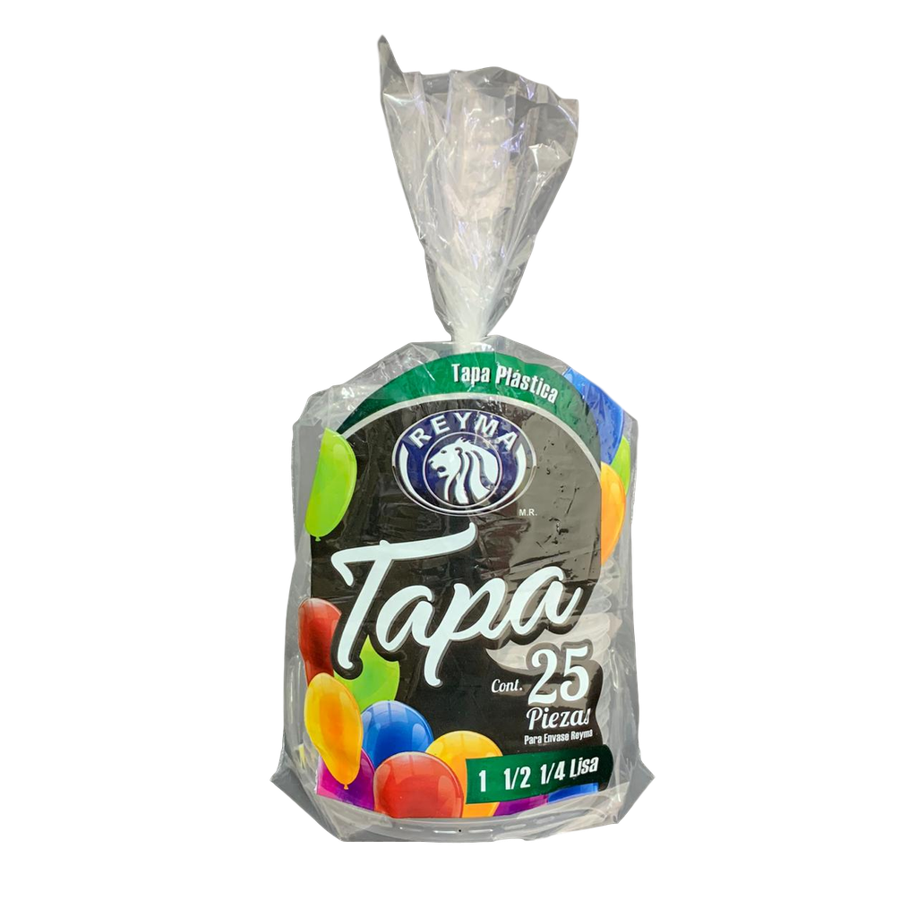 [TARYTR57] Tapa Plástica Lisa sin/perforación (1 y 1/2 lt.) c/25