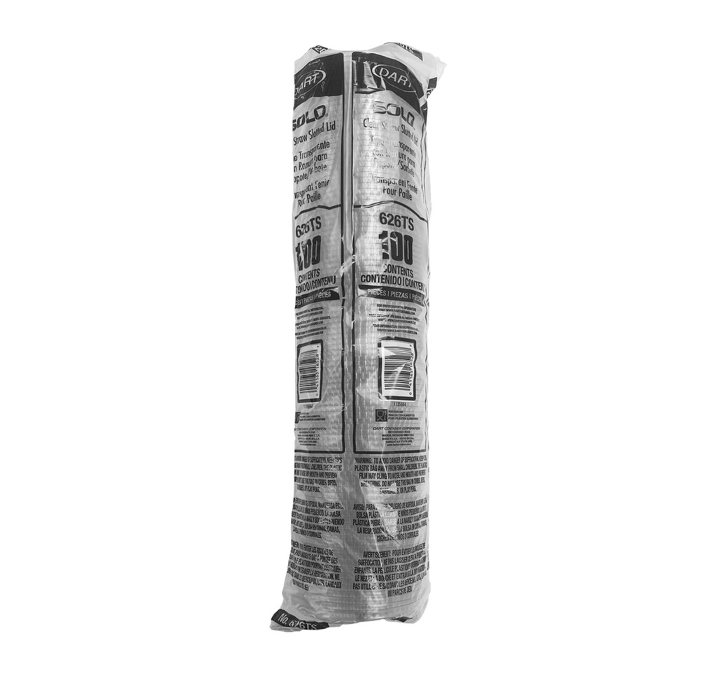 [626TS] Tapa Plástica Solo c/Abertura p/16 y 24oz c/100