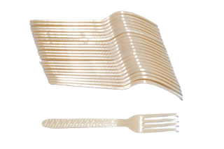 Tenedor Mediano Biodegradable Estuchado c/100 SMMTY