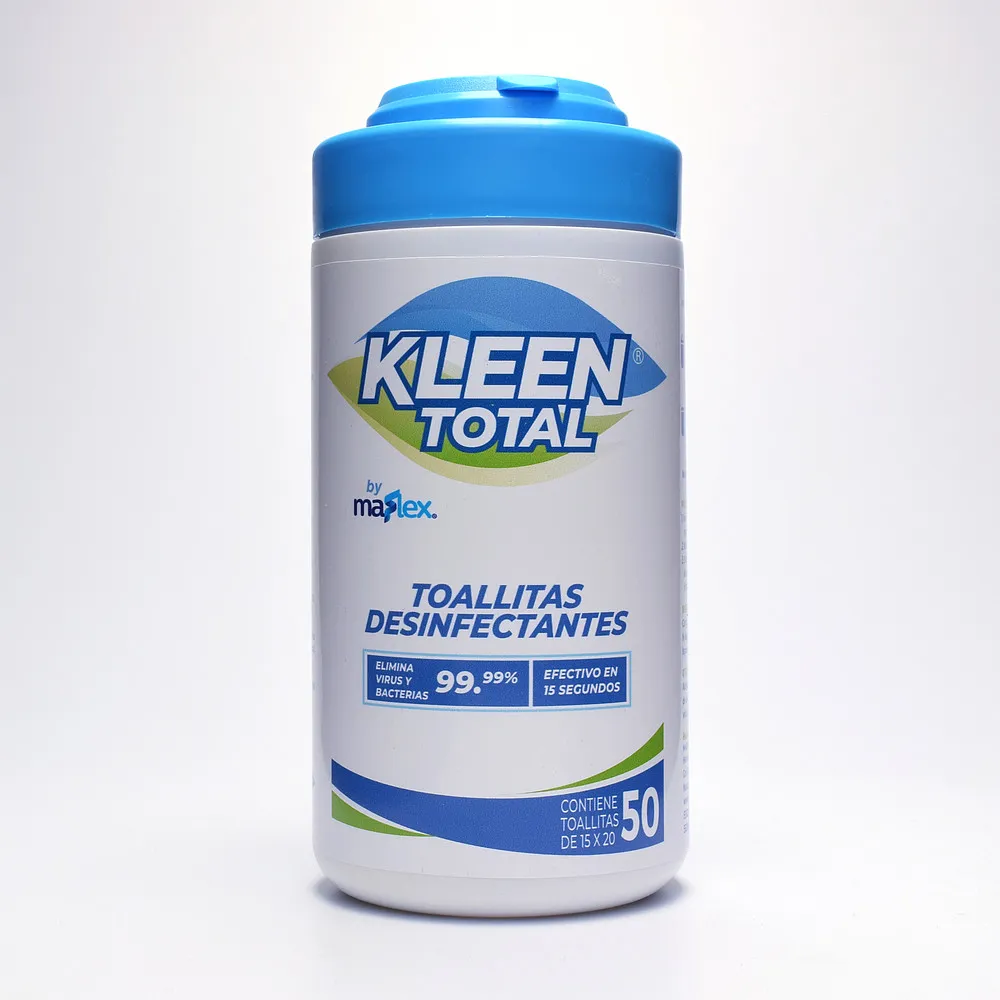 Toallas Humedas Desinfectantes Kleen Total Bote c/50
