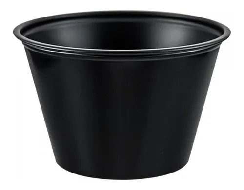 Vaso Plástico "Souffle" Negro Solo 4oz c/250