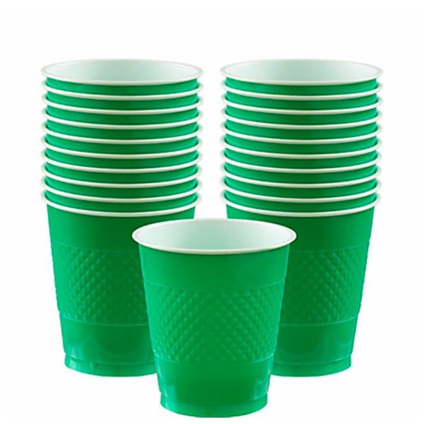 Vaso Plástico Verde Bandera #12 c/20 - Amscan