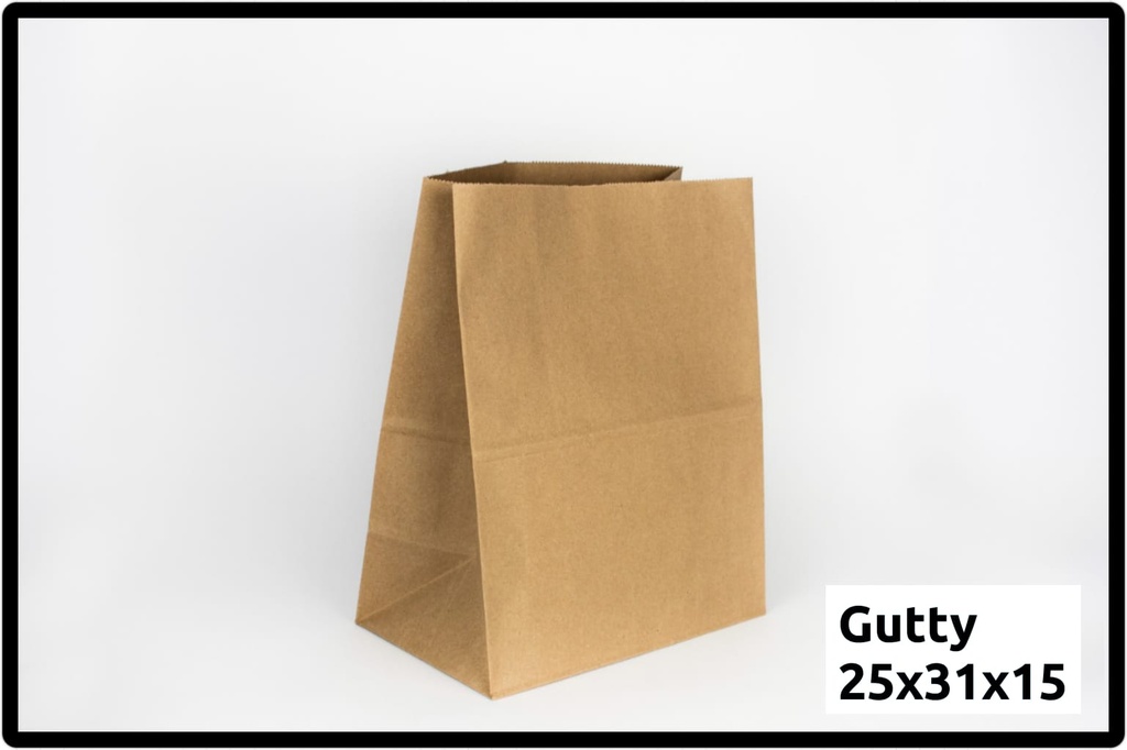 Bolsa Kraft Gutty sin Asa - Mediana c/10