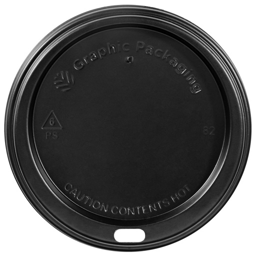 [LHRDSB-16] Tapa Negra IP para Vaso Carton de 12 y 16oz c/100