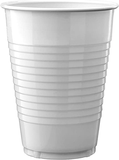 [VPB16OZ] Vaso Plástico Amscan Blanco de 16oz c/25