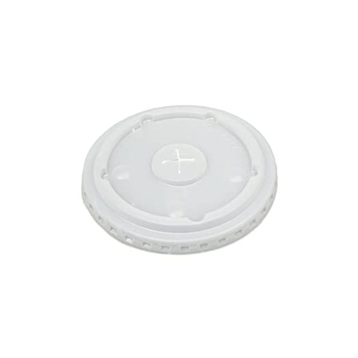 [LCRS-22] Tapa Plana Traslucida c/apertura popote IP (vaso cartón 12/16/22oz) con 1,000 pzs