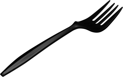 [FMFO-7N-1000EN50] Tenedor Grande Bio de Fécula de Maíz Negro c/50